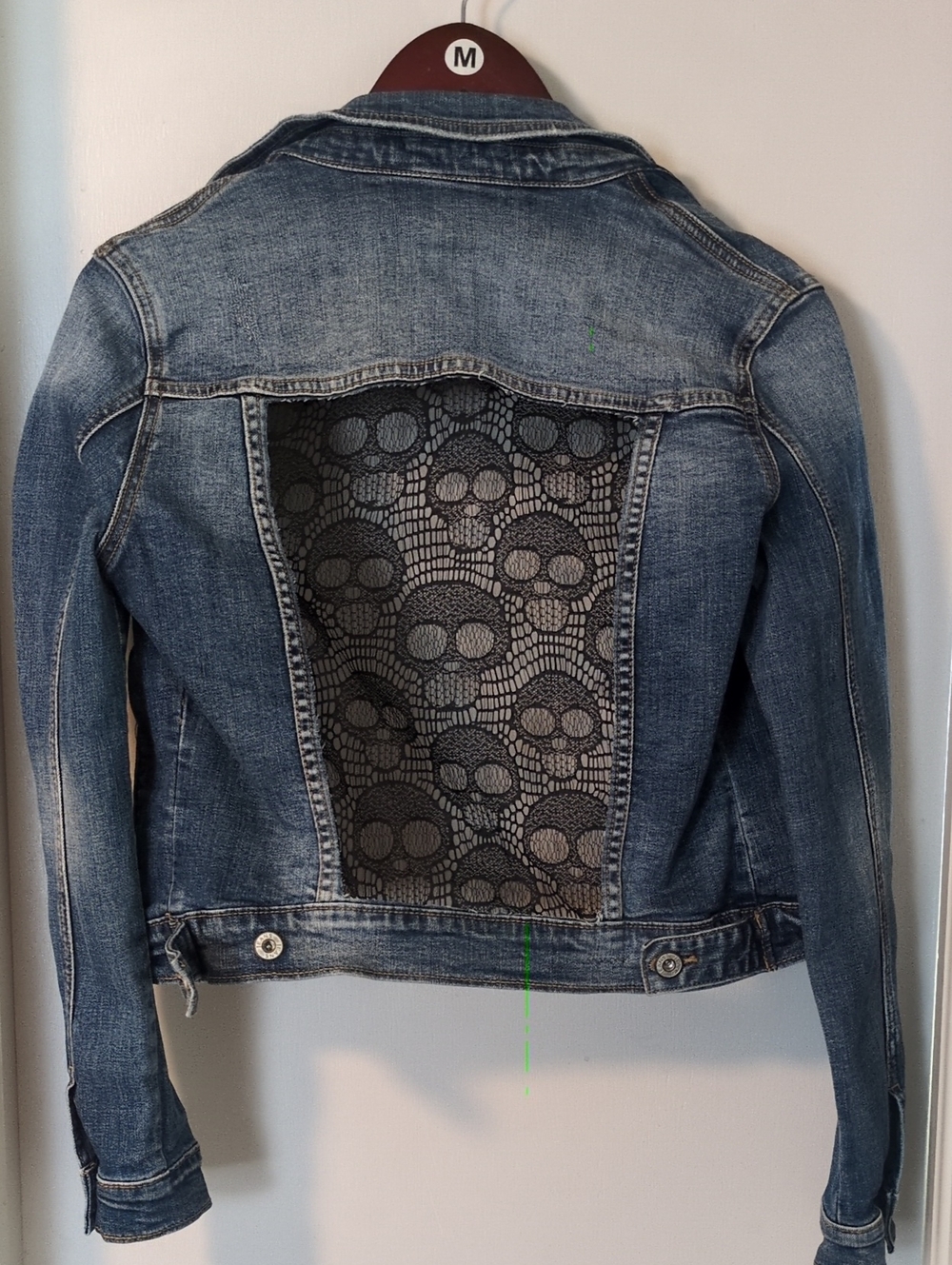 Punk Jacket With Skull Lace Back